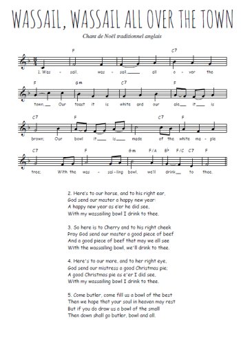 Wassail, wassail all over the town